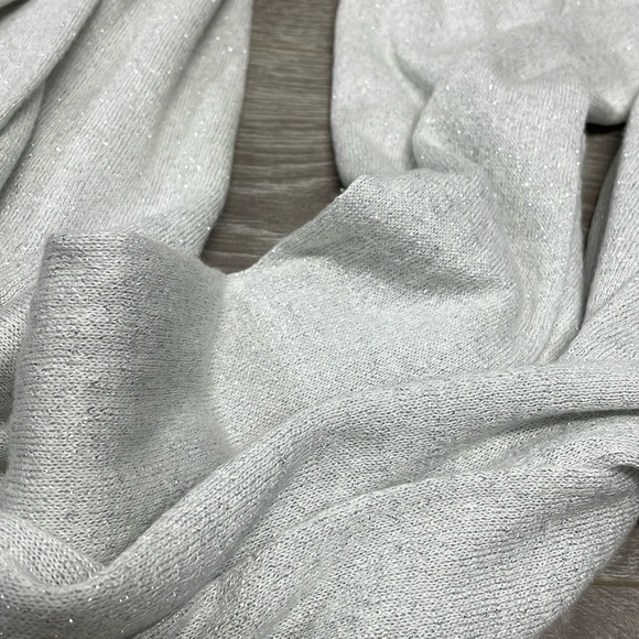 Calvin Klein White and Metallic Silver Scarf - Picture 3 of 8